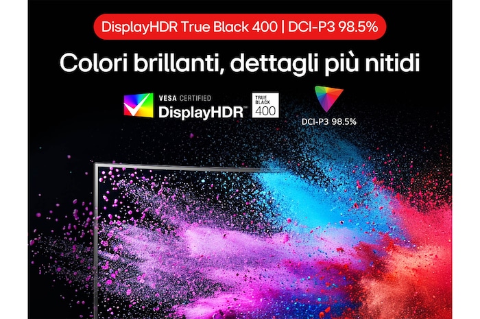 Colori brillanti e dettagli più nitidi Monitor Gaming 34GS95QE-B